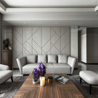 新古典豪宅客厅沙发背景设计