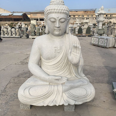 如来佛雕刻工艺品 寺庙释迦牟尼佛 花岗岩石雕佛像 佛教大日如来坐像雕塑_3455421