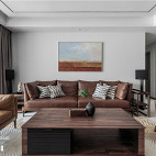 现代四居客厅沙发设计实景图