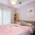 现代风粉色系卧室设计图