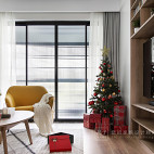 “圣诞味”的家现代客厅设计图