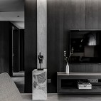 140m²|现代黑白灰客厅设计