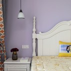 紫色现代风卧室吊灯图片