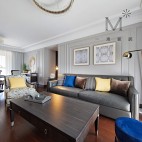 135㎡现代美式客厅沙发图