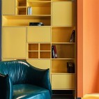 赤橙办公空间储物柜设计