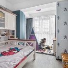 “一字型”户型现代儿童房实景图