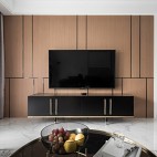 黑白系现代三居客厅电视柜设计