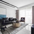 黑白系现代三居客厅设计图片