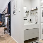 北欧极简风卫生间洗手台设计