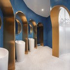 蔚蓝大海的印象主义交响乐——卫生间拱门图片