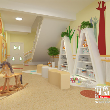 佰色幼儿园空间设计淘气堡设计幼儿园装修_3752456