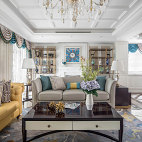西溪明珠600平美式风格——客厅图片
