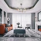 摩登现代180㎡高级灰+橙——客厅图片