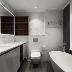深白设计|黑白缄默，优雅的气质空间——卫生间图片