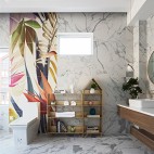 现代轻奢风格，张家口·观澜墅——卫生间图片