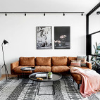 北欧·情&万科阳光苑居家设计——沙发背景图片