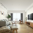 木色+白色，打造简单、温馨的日式小屋——客厅图片